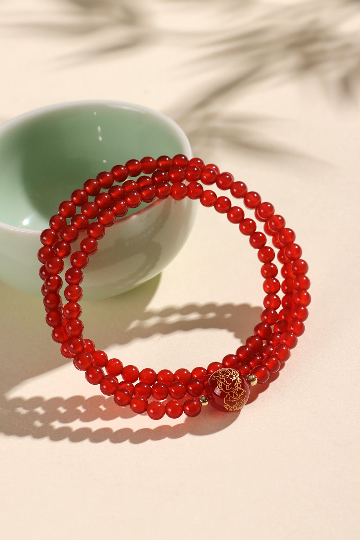 Planderful Fortune's Favor Agate Bracelet – Elegant Chinese Style Design
