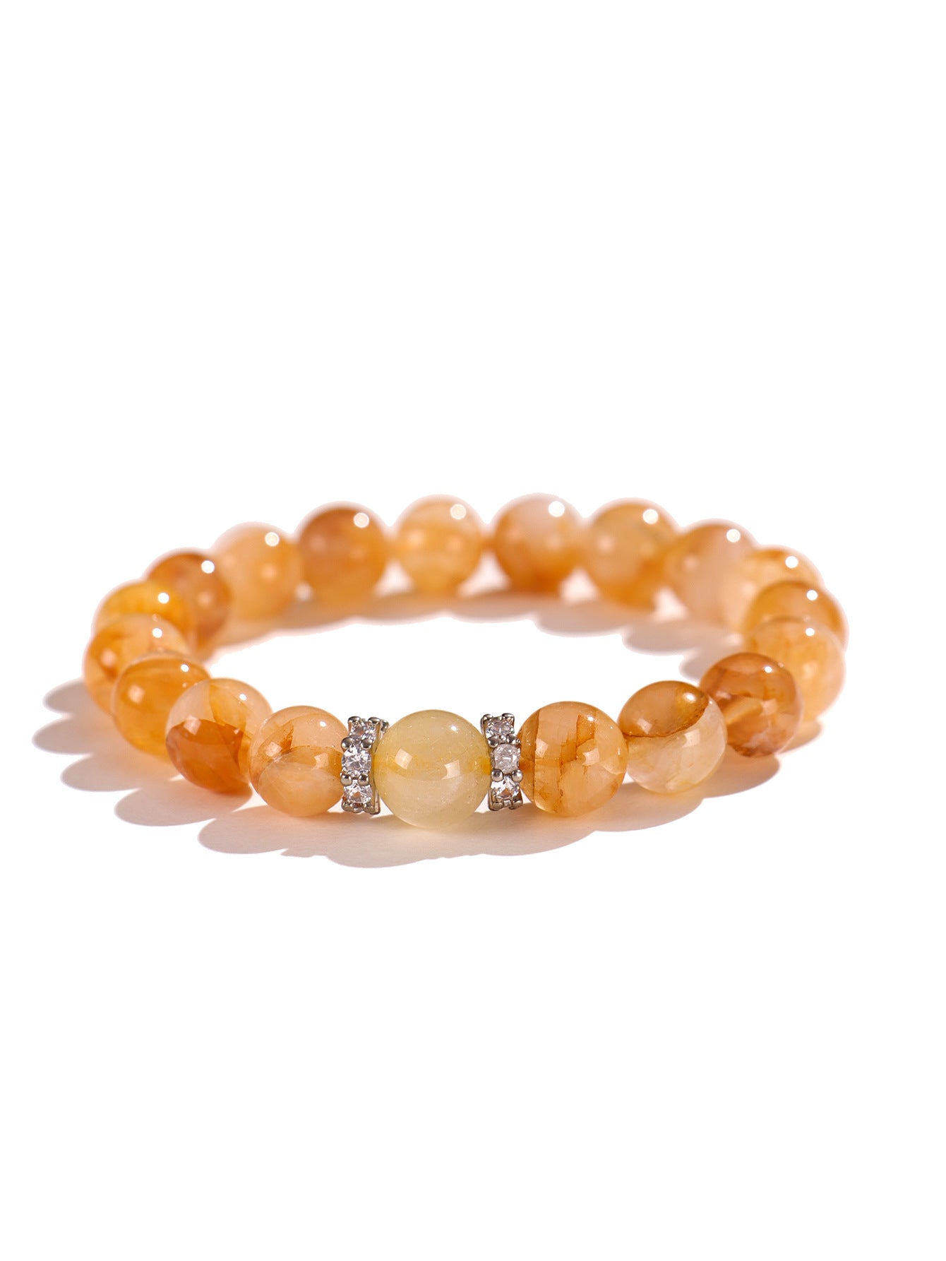 Planderful Fortune's Favor Crystal Bracelet – Luxurious Citrine and Pixiu Design
