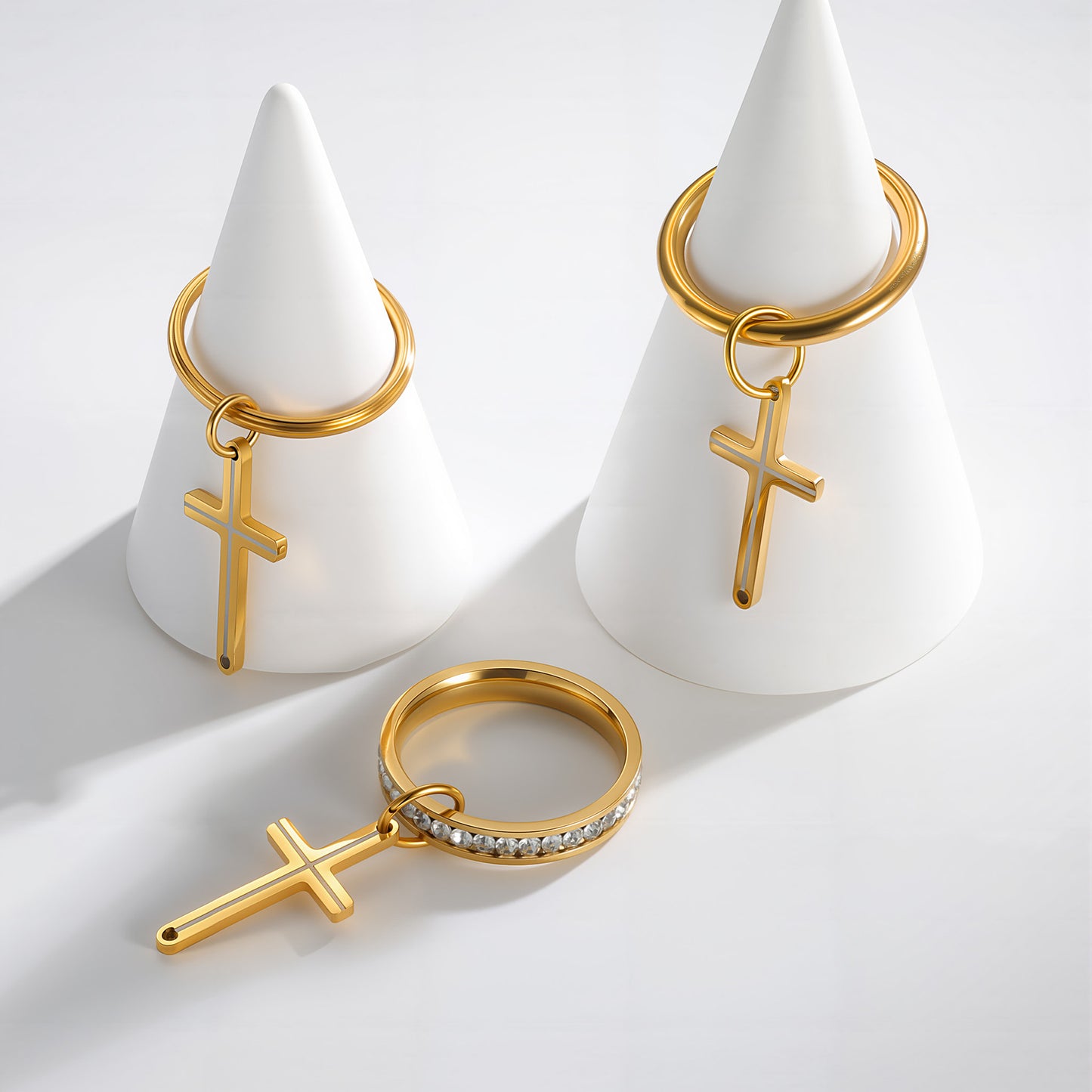 Planderful Everyday Genie Titanium Steel Cross Ring Unisex