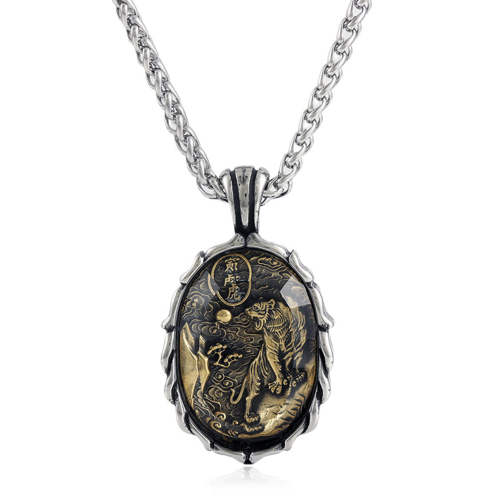 European And American Titanium Steel Animal Zodiac Pendant