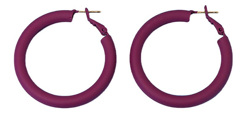 Exaggerated Metal Lacquer Earrings - Vienna Verve Collection