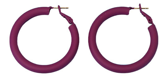 Exaggerated Metal Lacquer Earrings - Vienna Verve Collection