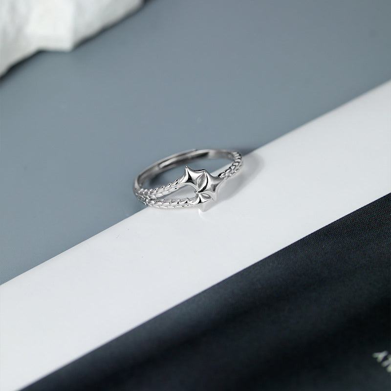 S925 Sterling Silver Meteor Ring — Adjustable