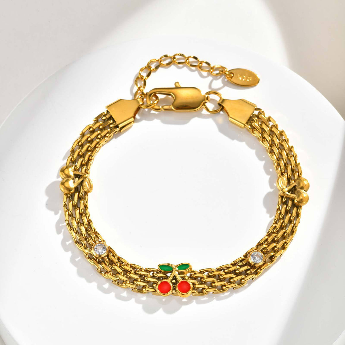 Flower Shell Zircon Stainless Steel Bracelet