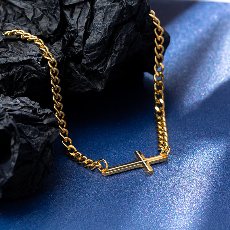 Joker Cross Titanium Necklace Pendant for Men by Planderful Collection