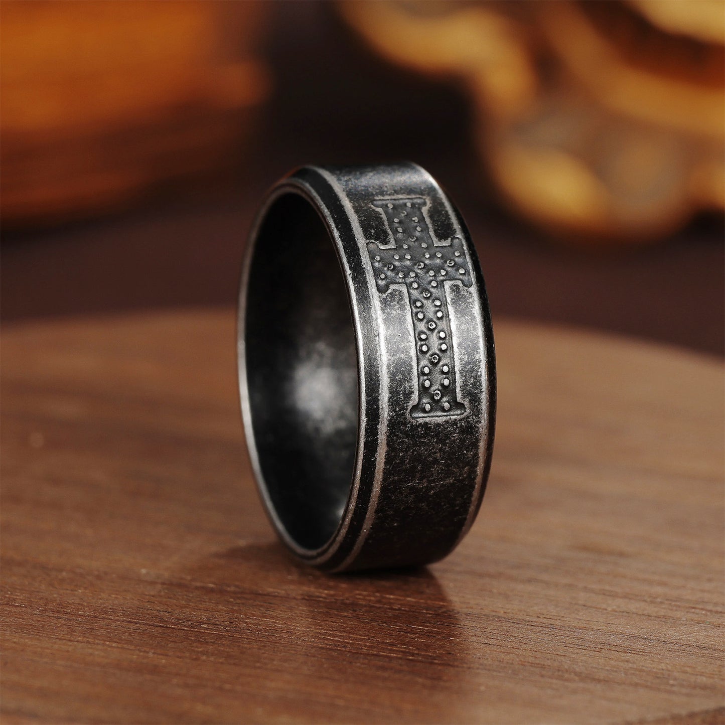Stainless Steel Cross Ring Planderful Everyday Genie Unisex Protection Statement Jewelry For Him And Her