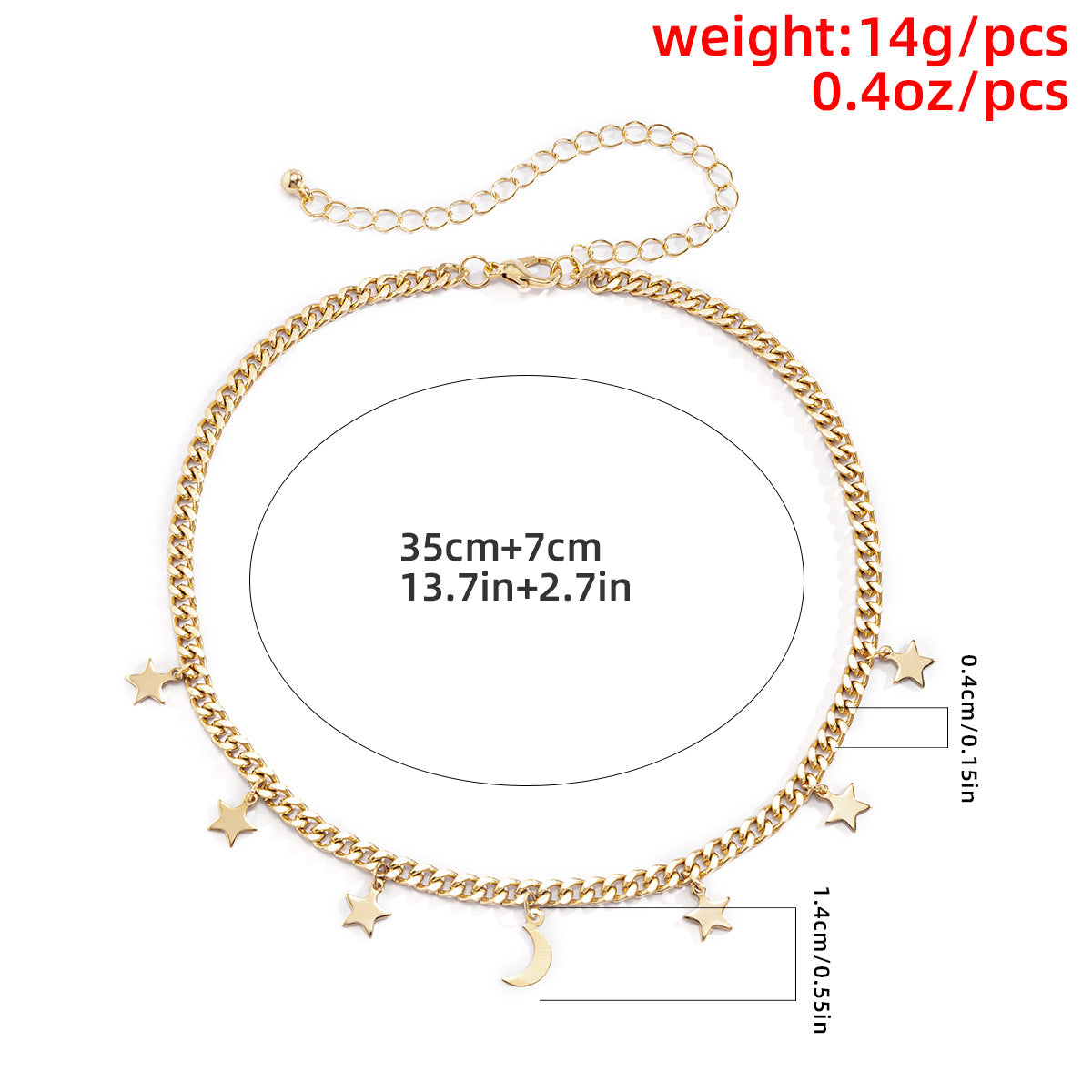 Star Moon Fringe Necklace From Planderful Vienna Verve For Women Versatile Chain Jewelry Statement Pendant