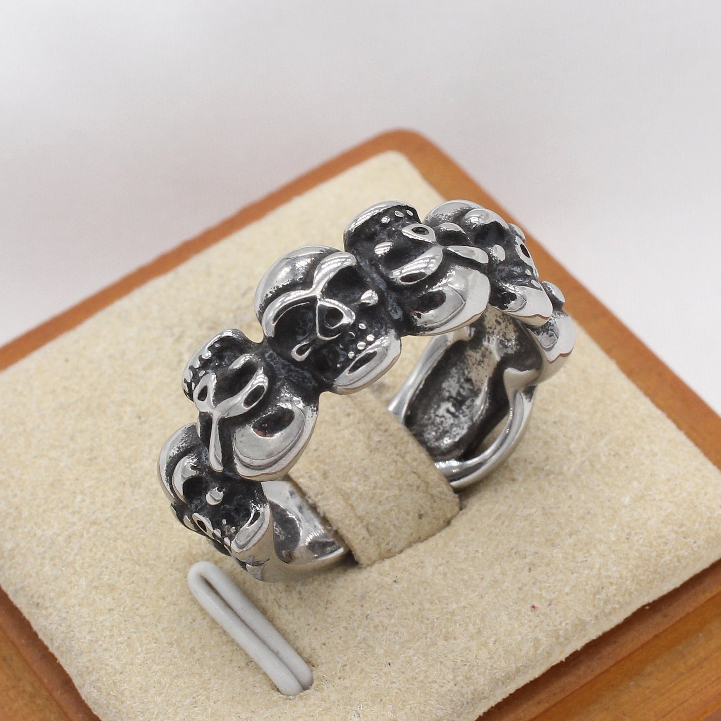 Planderful Jewelry Vintage Skull Ring For Men In Titanium Steel European American Style
