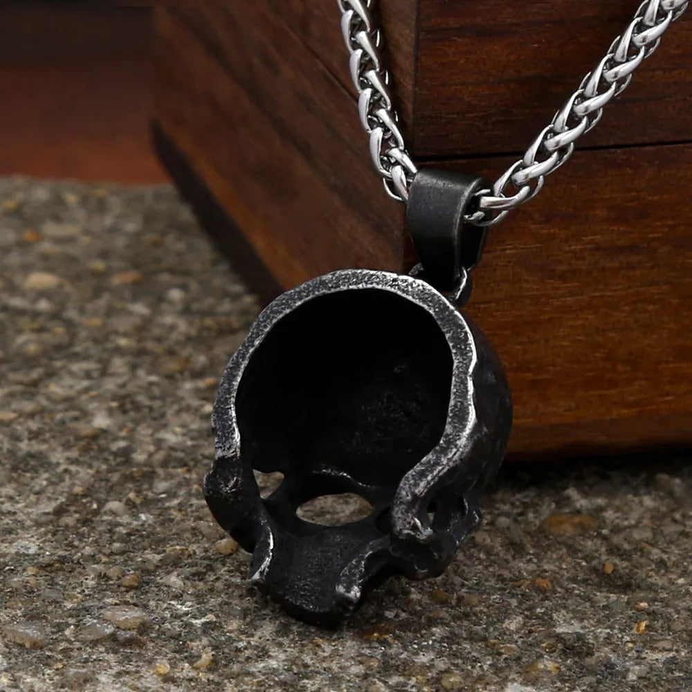 Punk Skull Stainless Steel Pendant Necklace