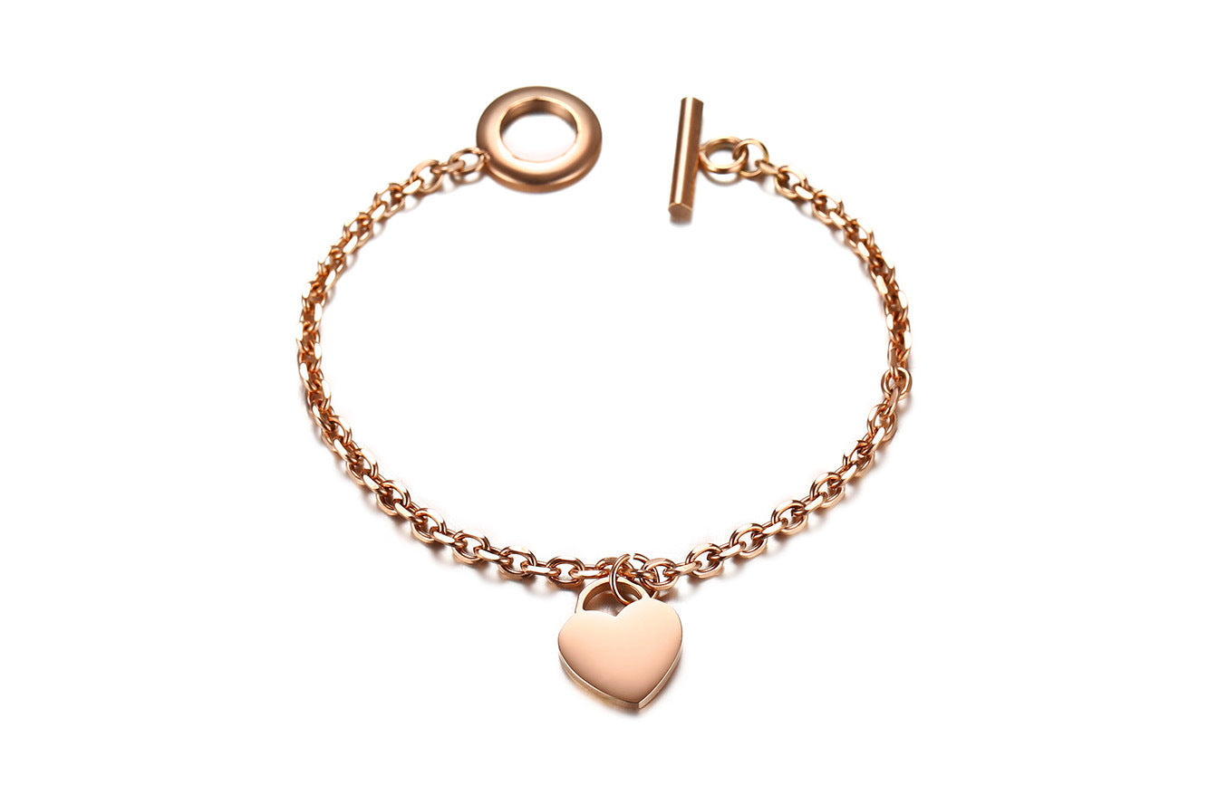 Women's Ins Wind Titanium Steel Bracelet Rose Gold Jewelry