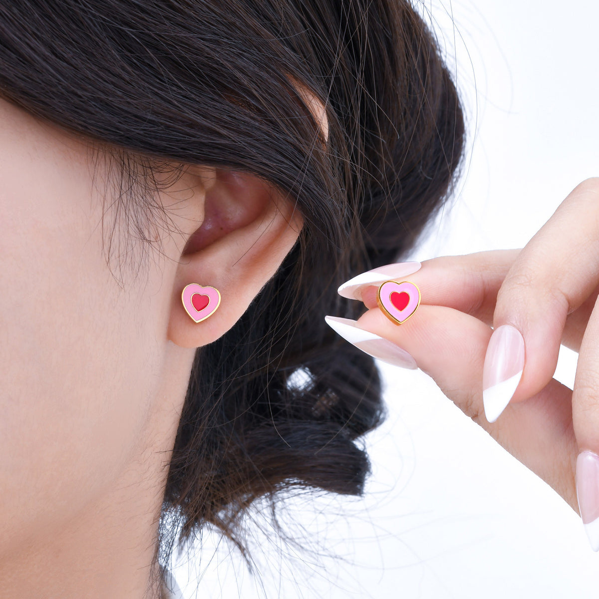 Colorful Enamel Stud Earrings — Multiple Styles