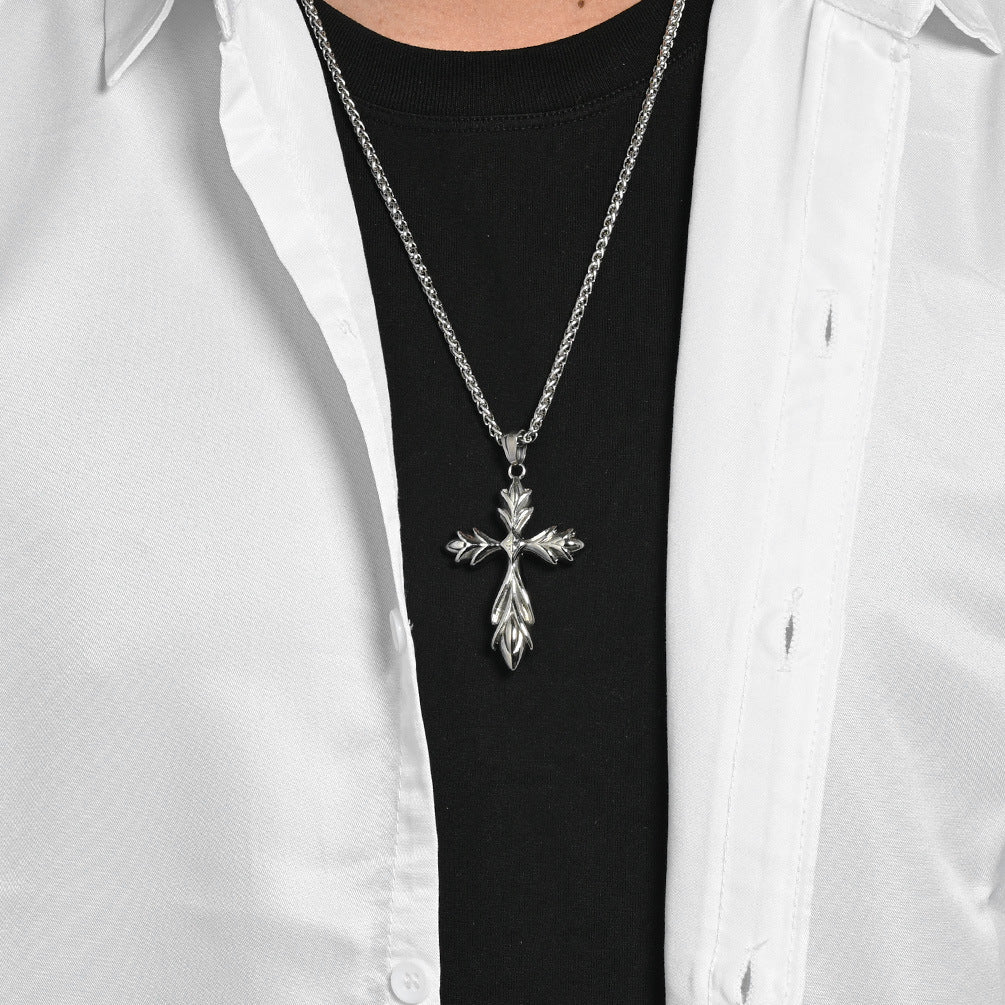 Stainless Steel Cross Gothic Vintage Necklace