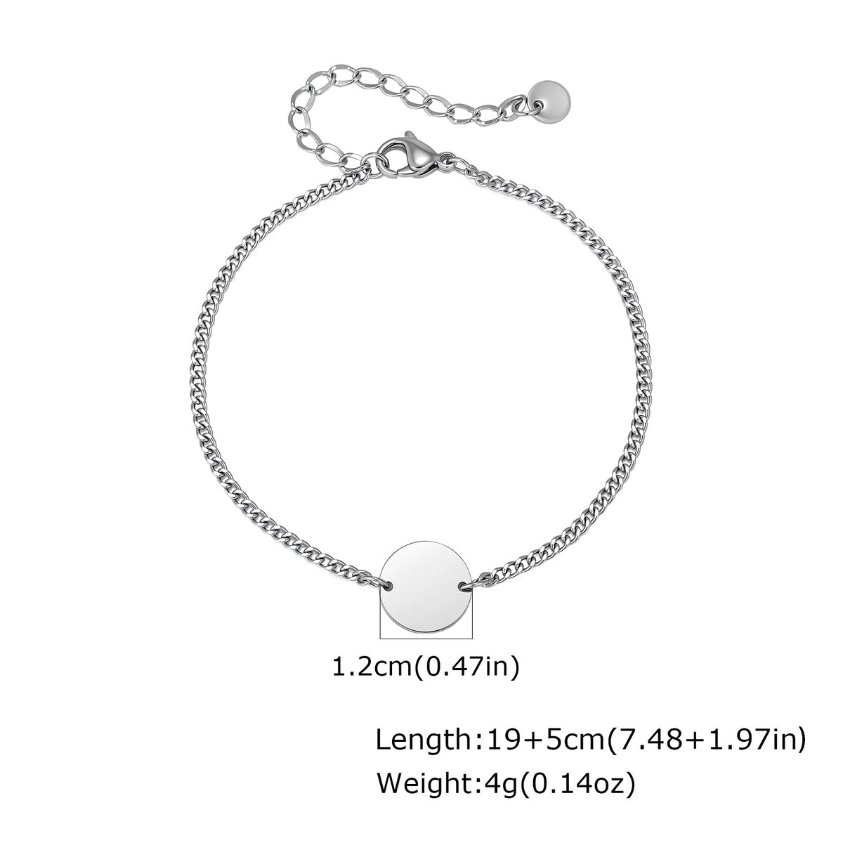 Textured Stainless Steel Bracelet Unisex