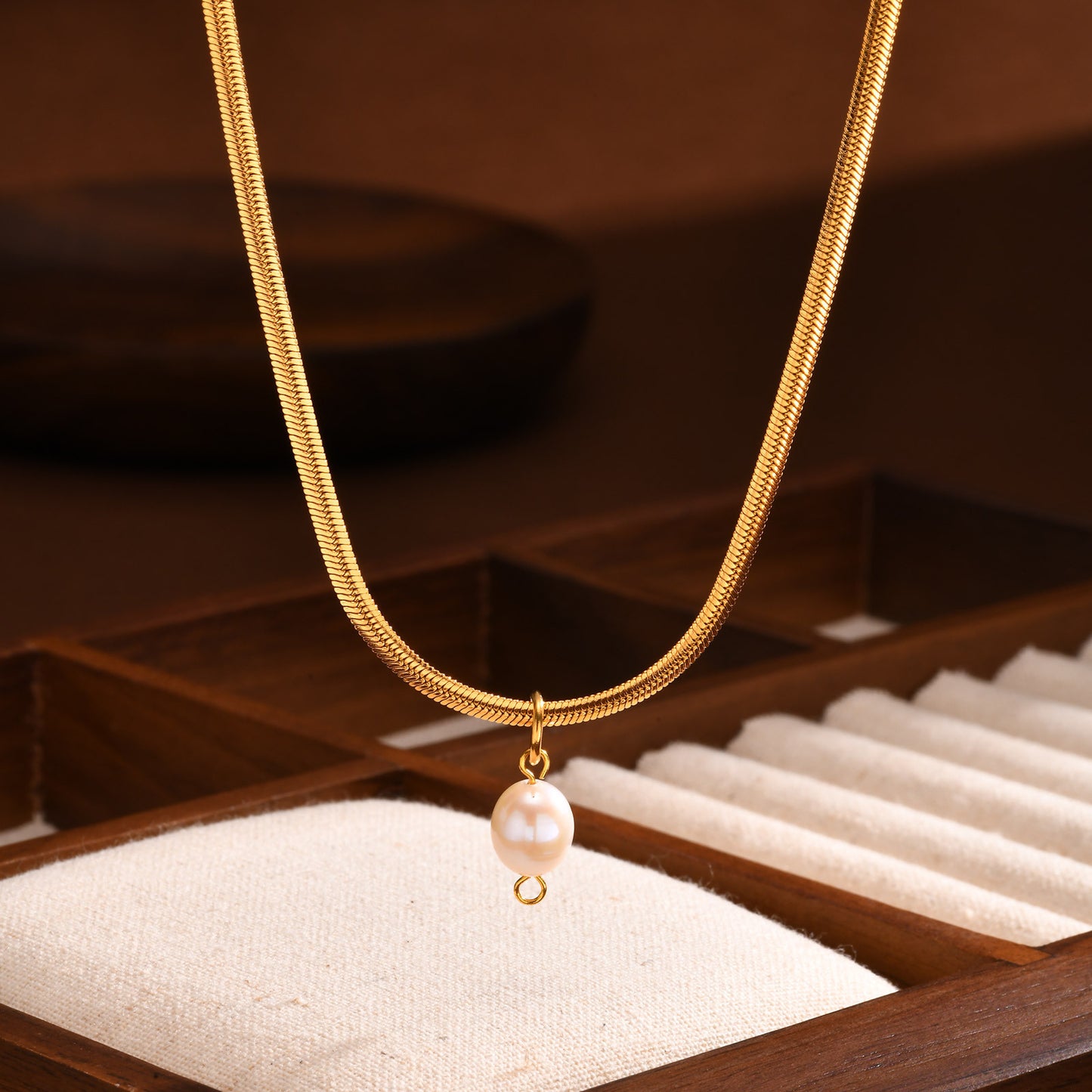 Jewelry Wholesale Stainless Steel Flat Snake Chain Necklace