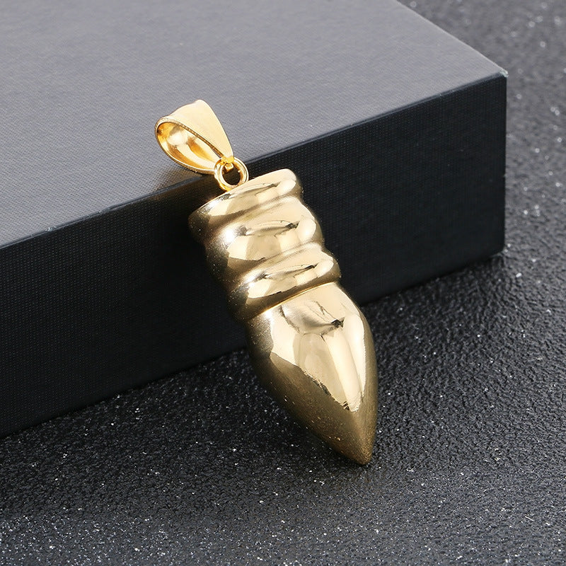 Planderful Hip Hop Wolf Warrior Titanium Necklace Men