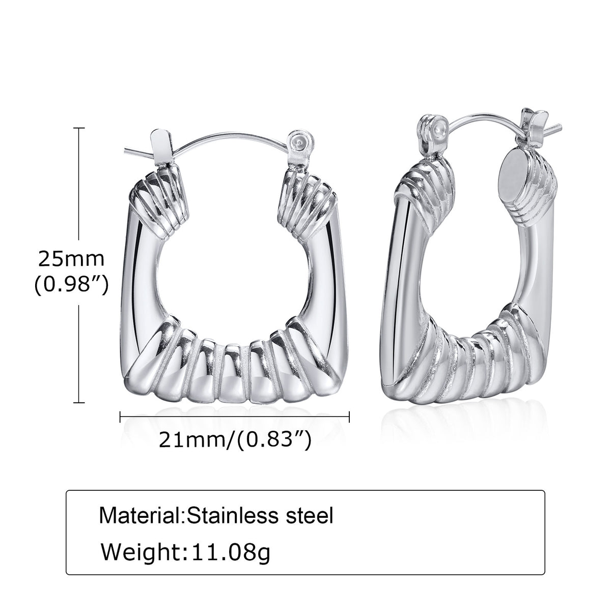 Modern Stainless Steel Earrings — Gold / Silver