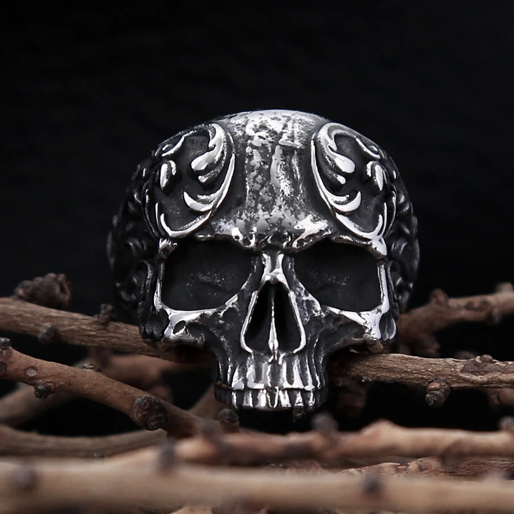Gothic Skull Stainless Steel Men's Ring