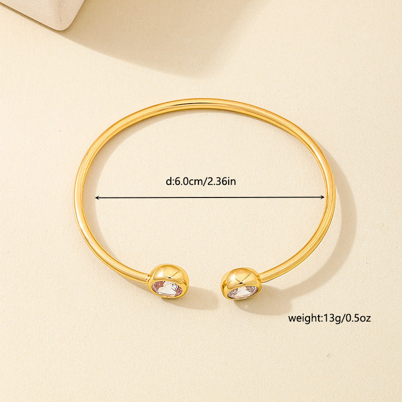 Planderful Vienna Verve Bracelet – Elegant Metal Zircon-Encrusted Design