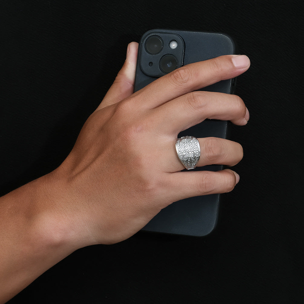 Steel Ring Statement Nordic Minimalist Everyday Genie Collection Mens Fashion Accessory For Daily Wear Planderful