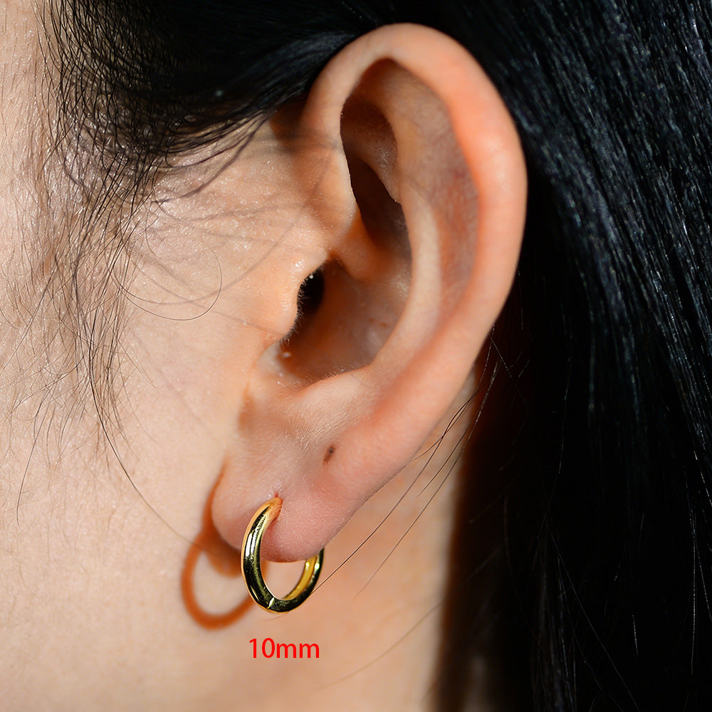 S925 Sterling Silver Ear Buckle Bare Body Earrings