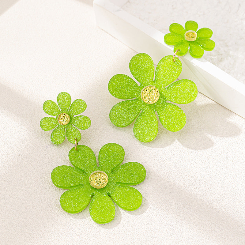 Planderful Vienna Verve Earrings – Stylish Acrylic Flower Design