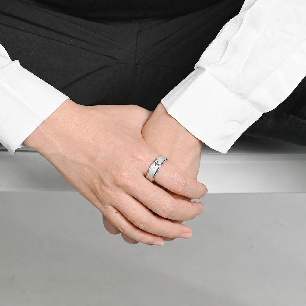 Prayer Spinner Stainless Steel Ring for Men