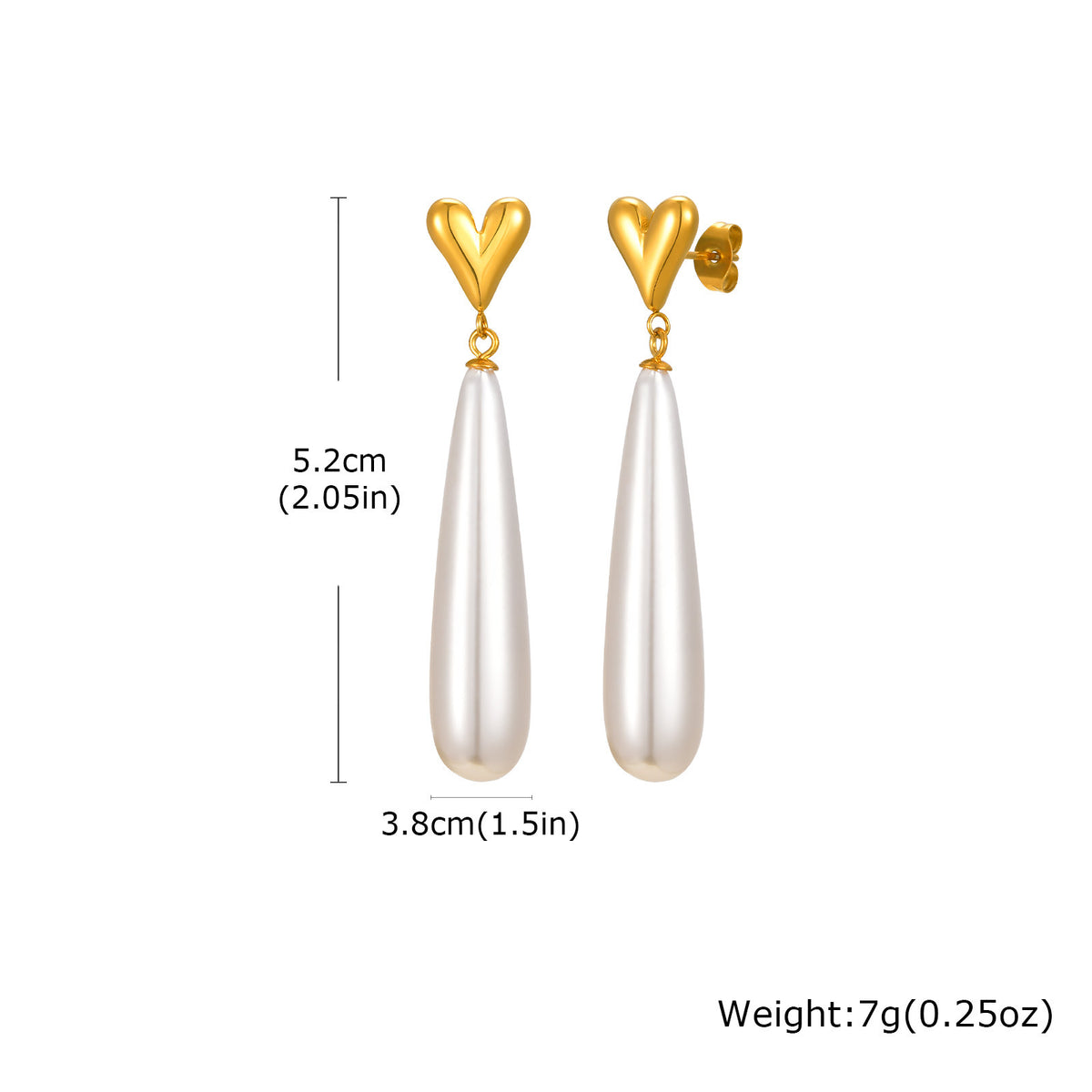 Stainless Steel Pearl Earrings