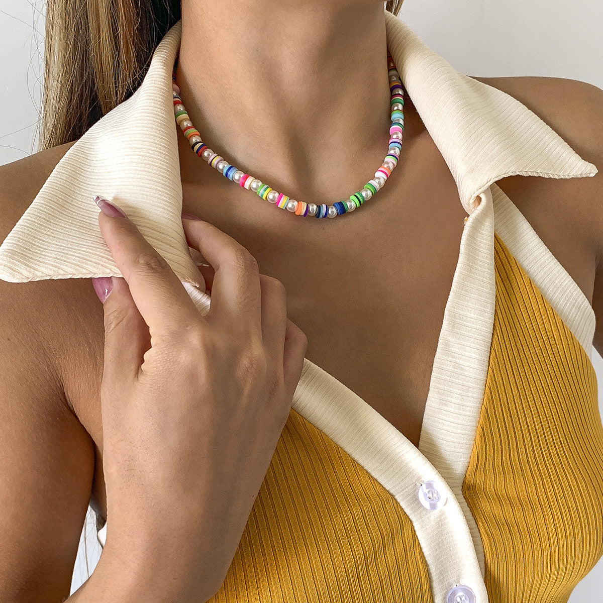 Planderful Vienna Verve Ethnic Style Beaded Necklace For Women Vintage Retro Statement Jewelry