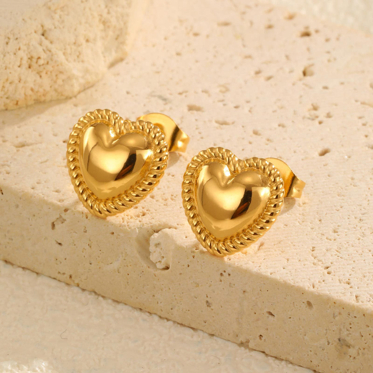 Stainless Steel Heart Earrings
