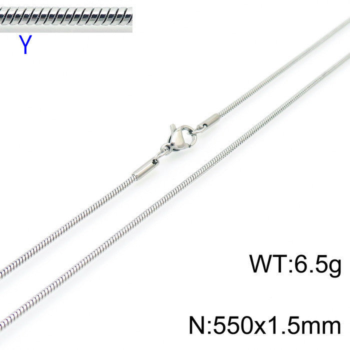 Foreign Trade E-Commerce Supply Stainless Steel Men's And Women'S Necklaces, Jewelry, Titanium Steel