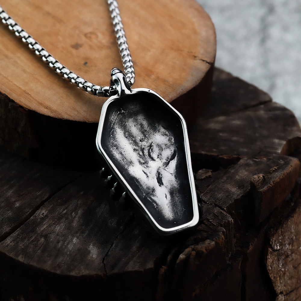 Punk Skull Stainless Steel Men's Pendant Necklace