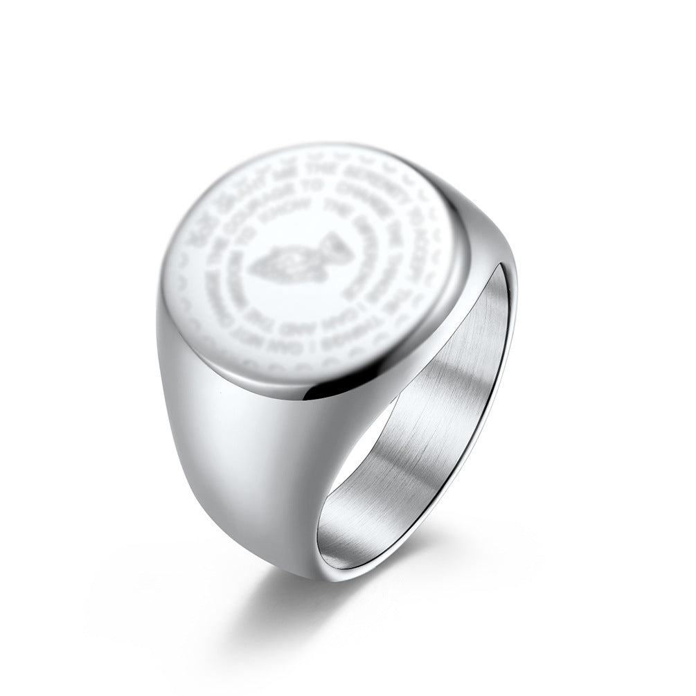 Stylish Titanium Steel Men's and Women's Rings Wholesale