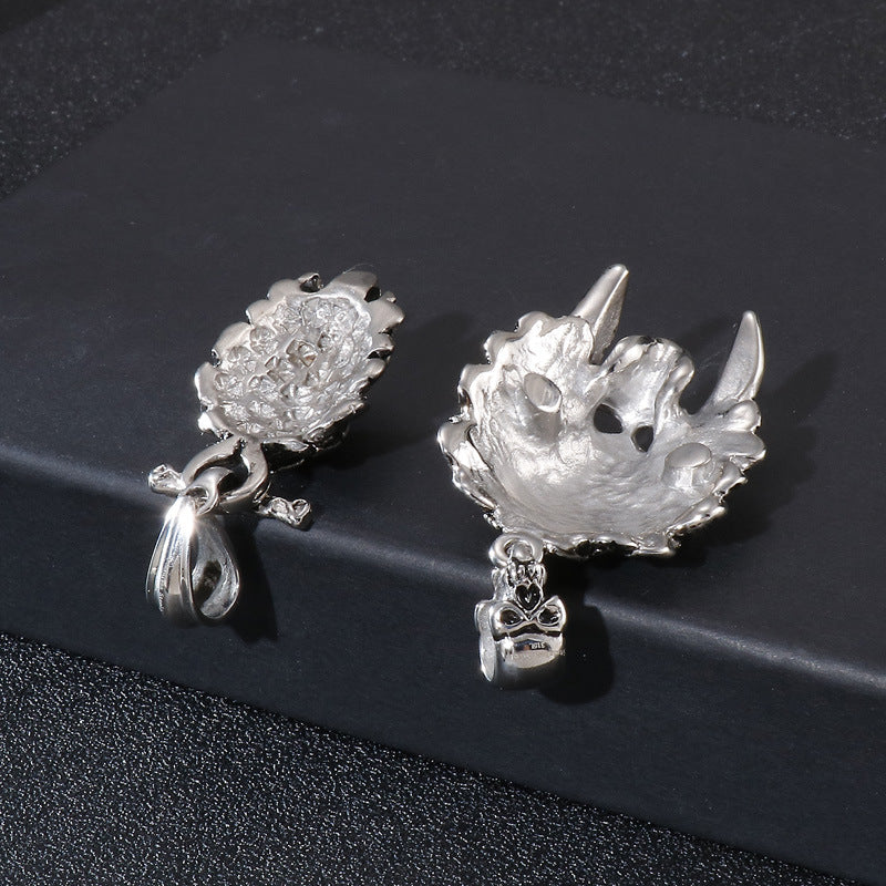 Titanium Steel Indian Chief Skull Pendant for Men