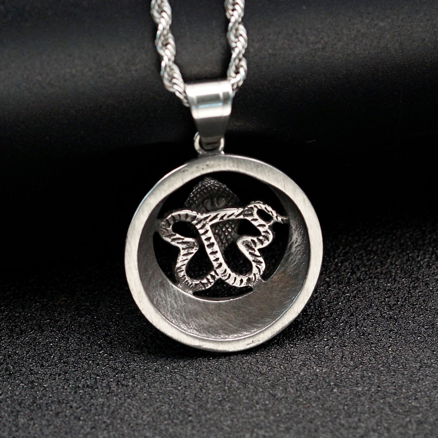 Steel Necklace – Vintage Snake Pendant For Everyday Retro Style And Statement Look By Planderful