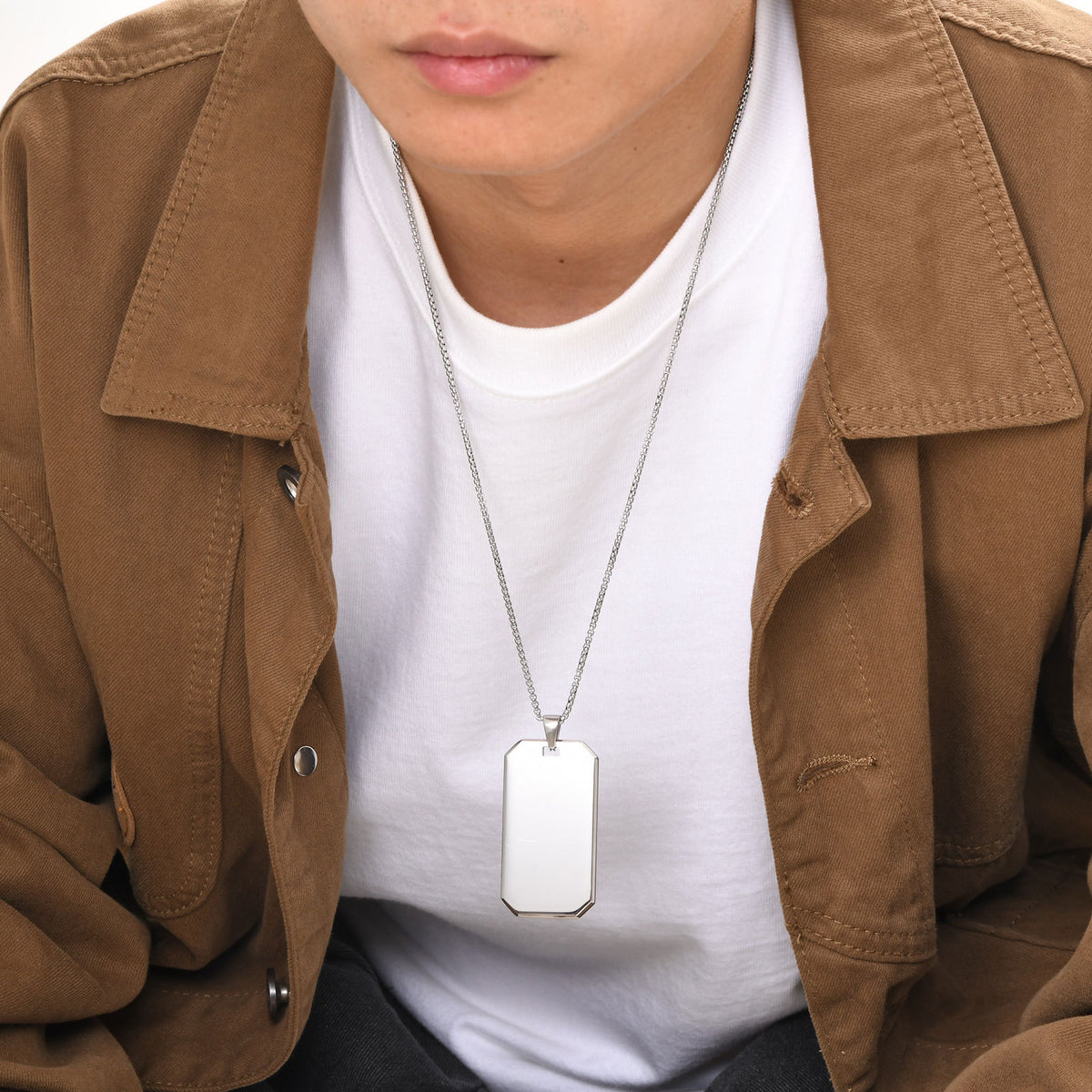 Dog Tag Stainless Steel Necklace for Men