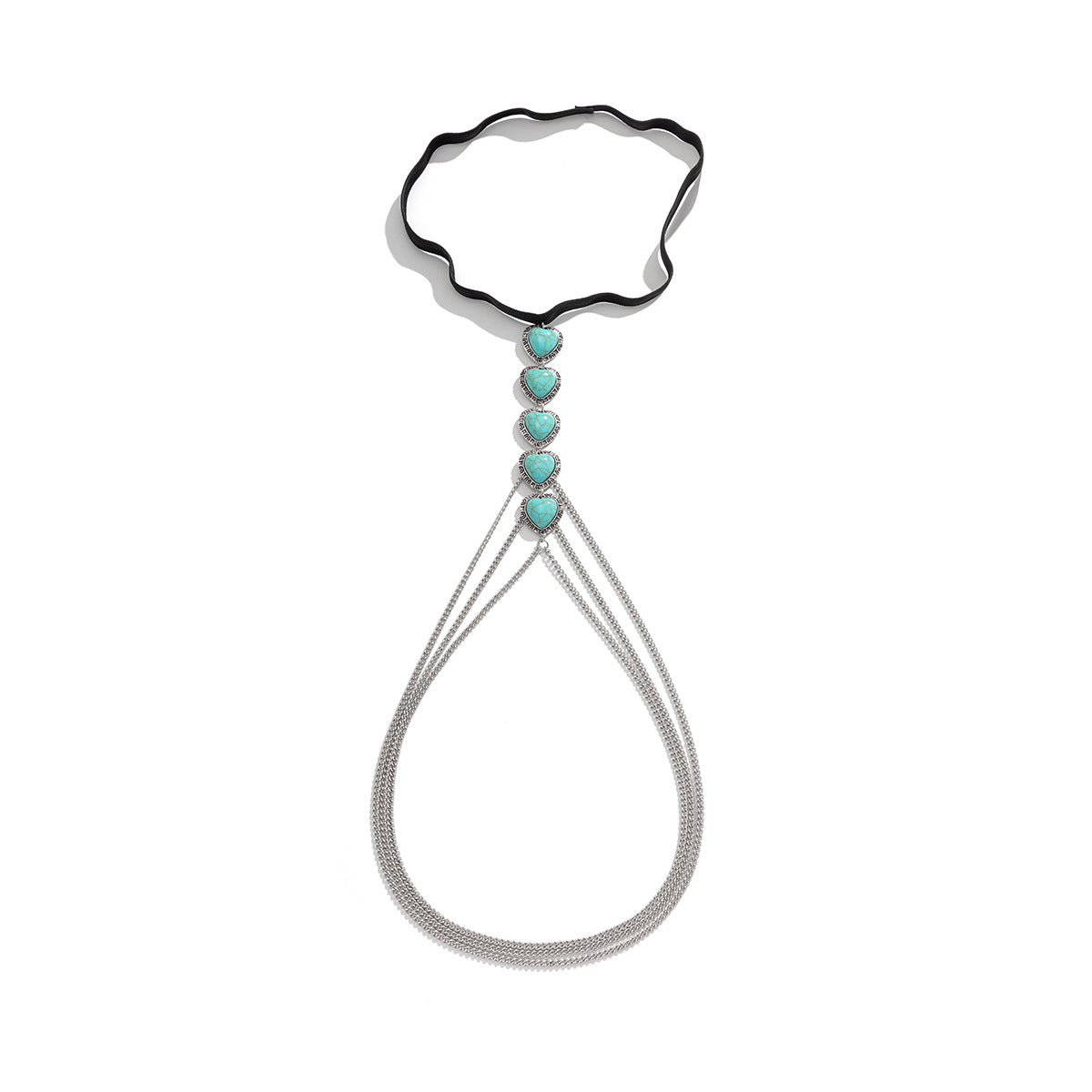 Heart-shaped Turquoise Thigh Chain Ornament from Europe and The United States