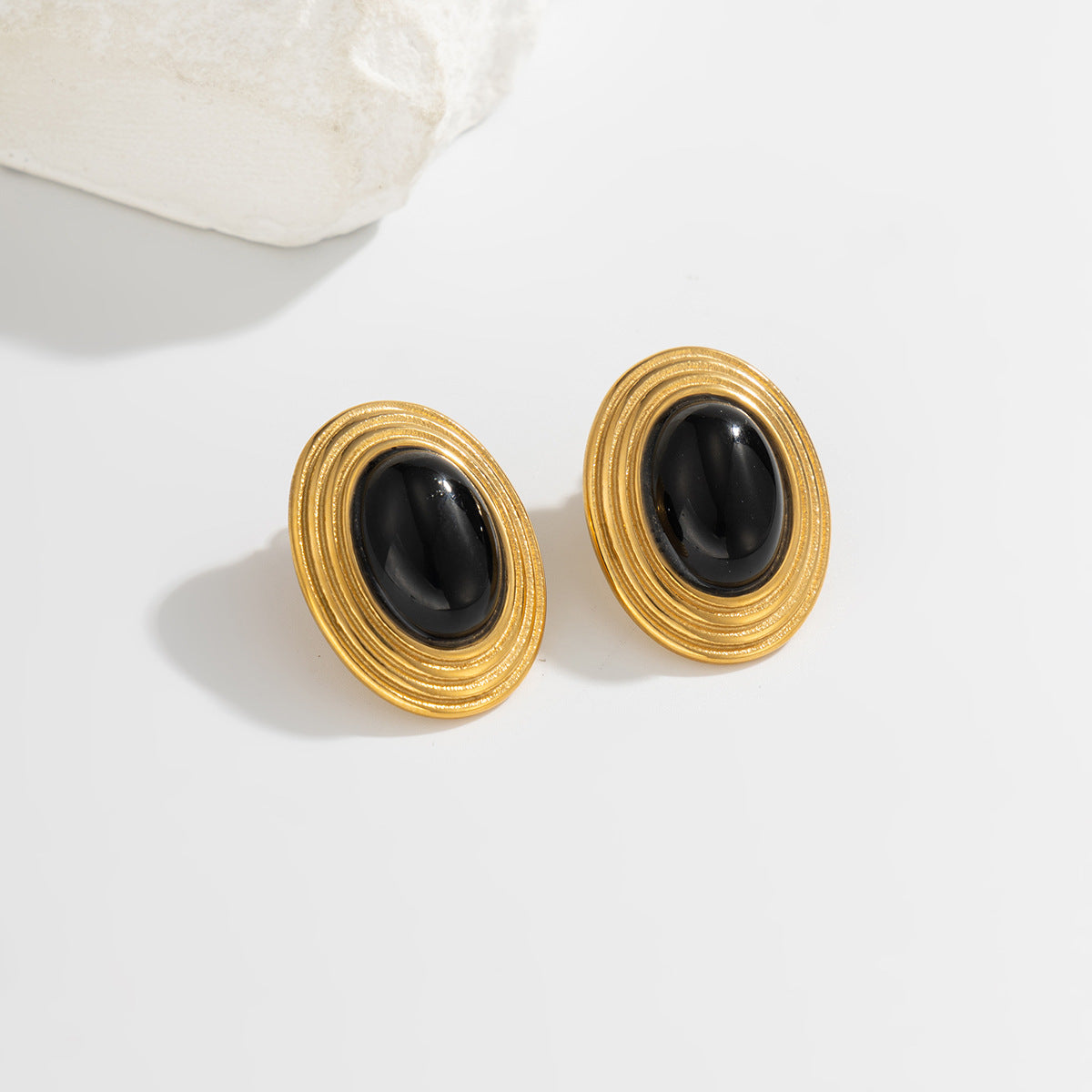Planderful Earrings For Women Color Stone Oval Geometric
