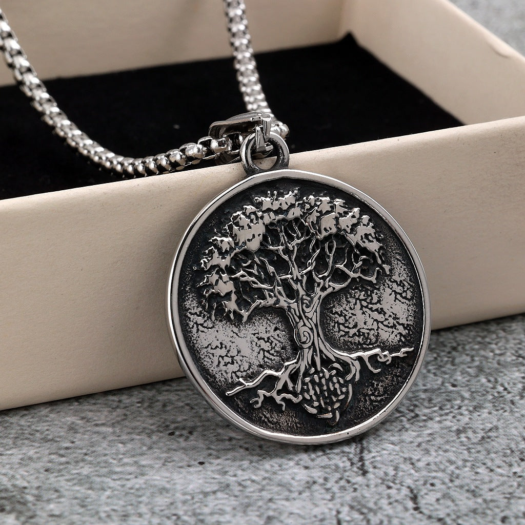 Punk Viking Wolf Stainless Steel Men's Pendant Necklace
