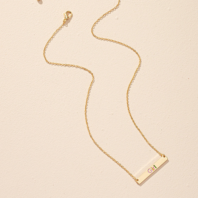 Stylish Letter Necklace with Niche Design for Trendy Women