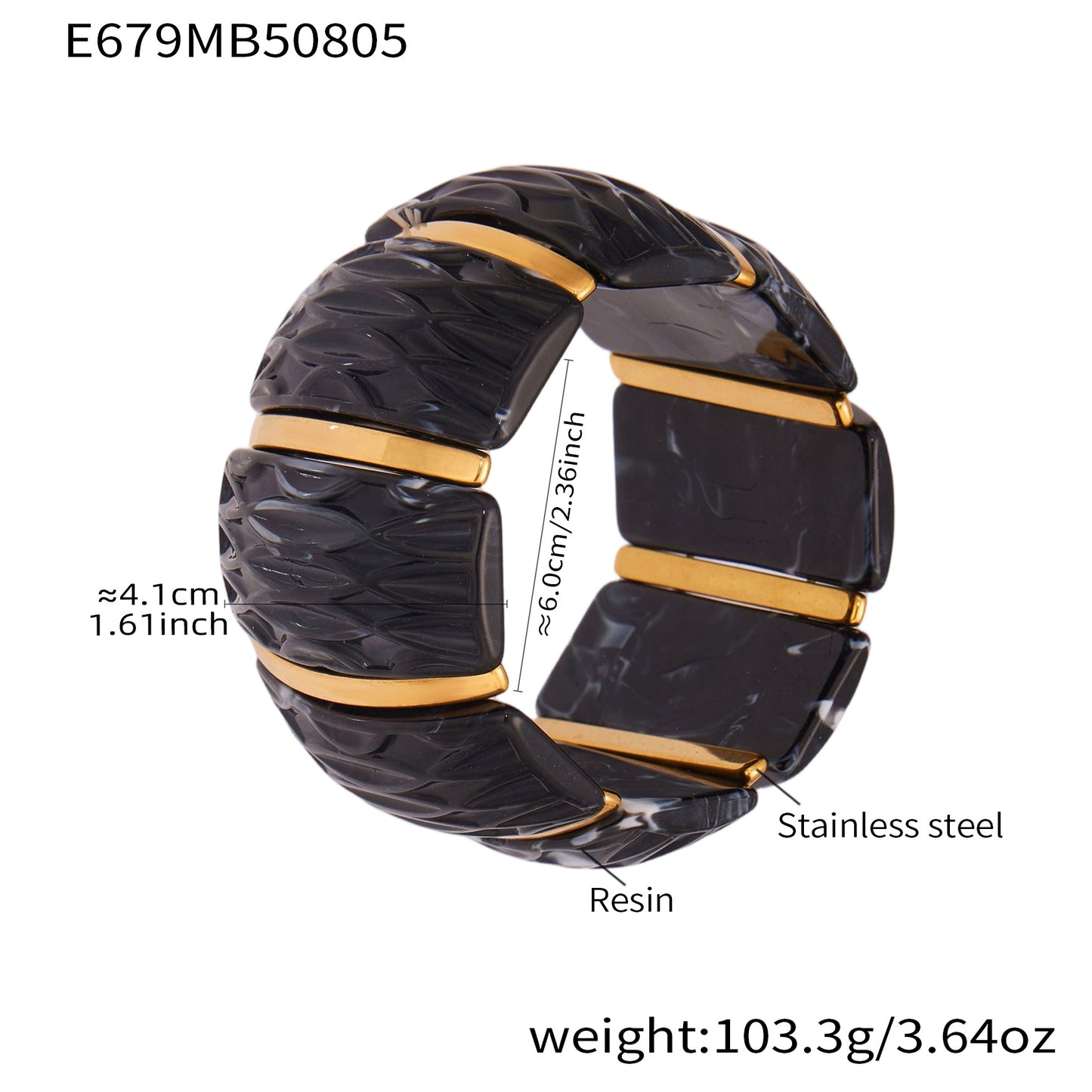 Planderful Resin Elastic Bracelet Eco Multicolor Women