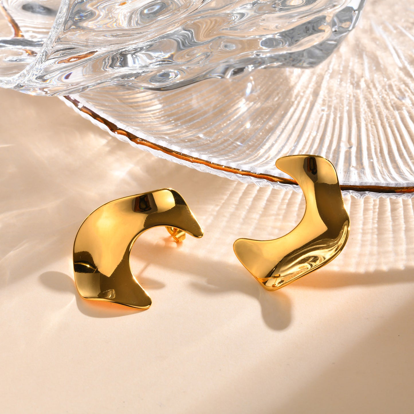 European And American Jewelry Stainless Steel Geometric Earrings