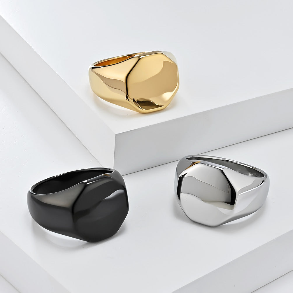 Steel Ring – Minimalist Everyday Wear Geometric Steel Band For Modern Men That Elevates Any Look