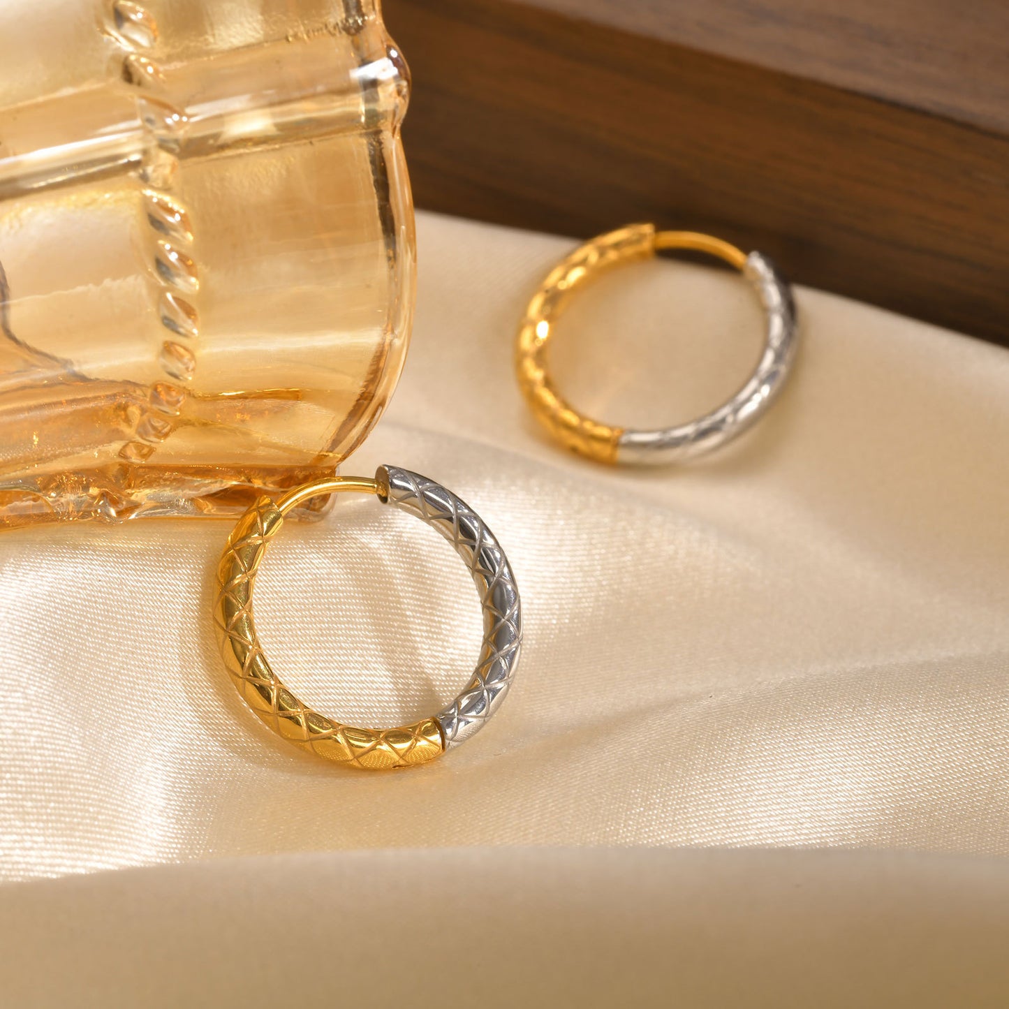 Jewelry Stainless Steel Geometric Rhombus Earrings Gold Ladies