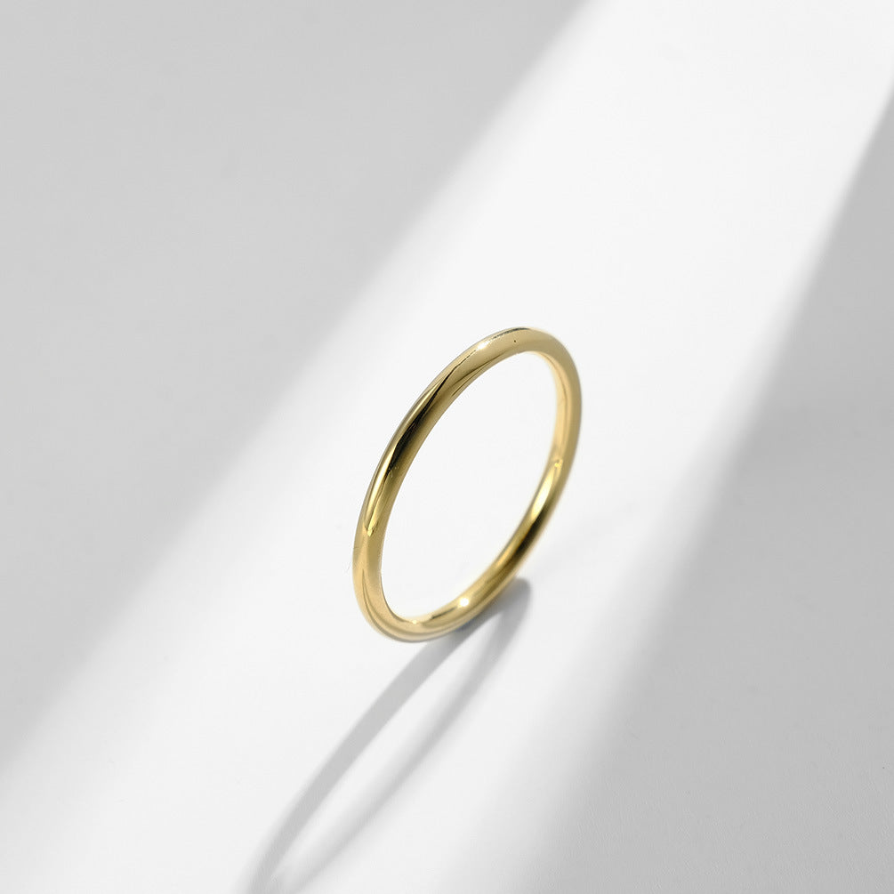 Minimalist Stainless Steel Round Wire Ring Unisex