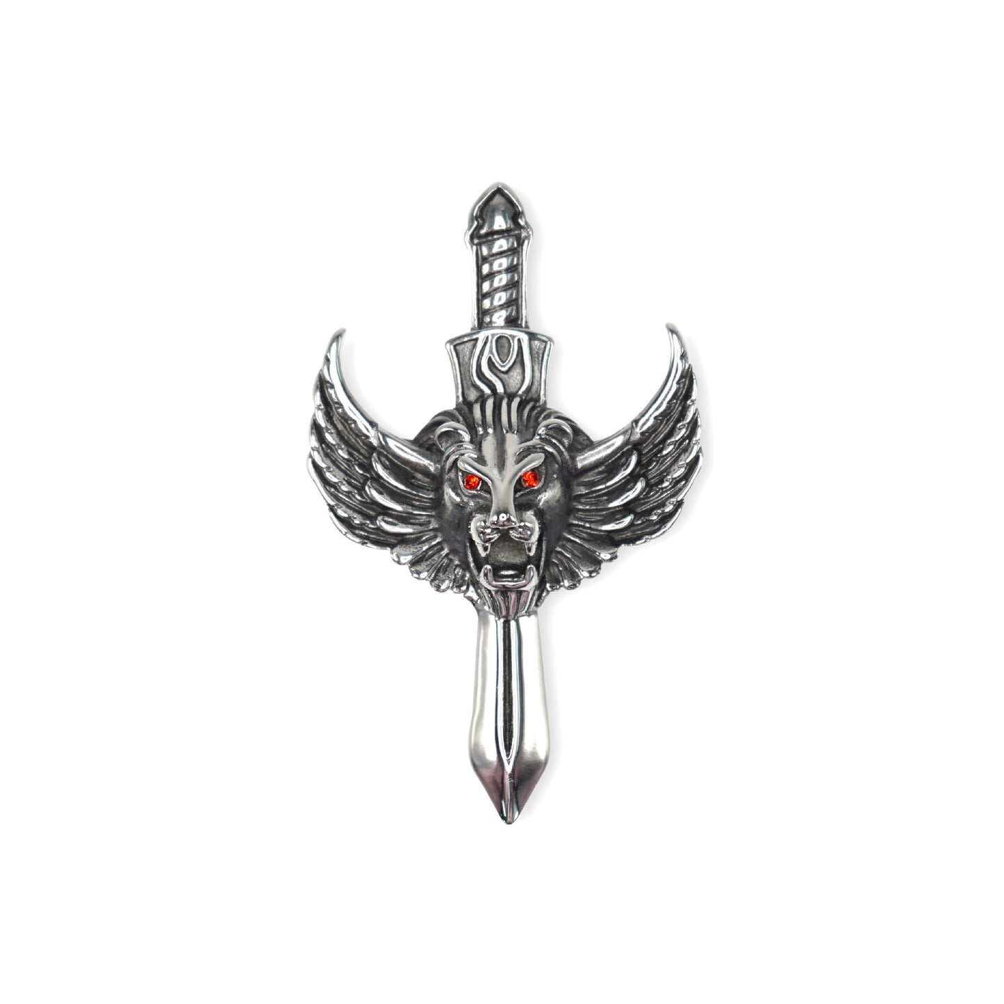 Steel Necklace - Vintage Lion Wing Pendant For Men Stainless Steel Gothic Jewelry