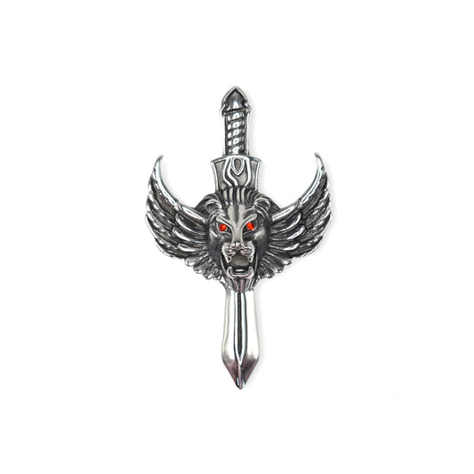 Steel Necklace - Vintage Lion Wing Pendant For Men Stainless Steel Gothic Jewelry