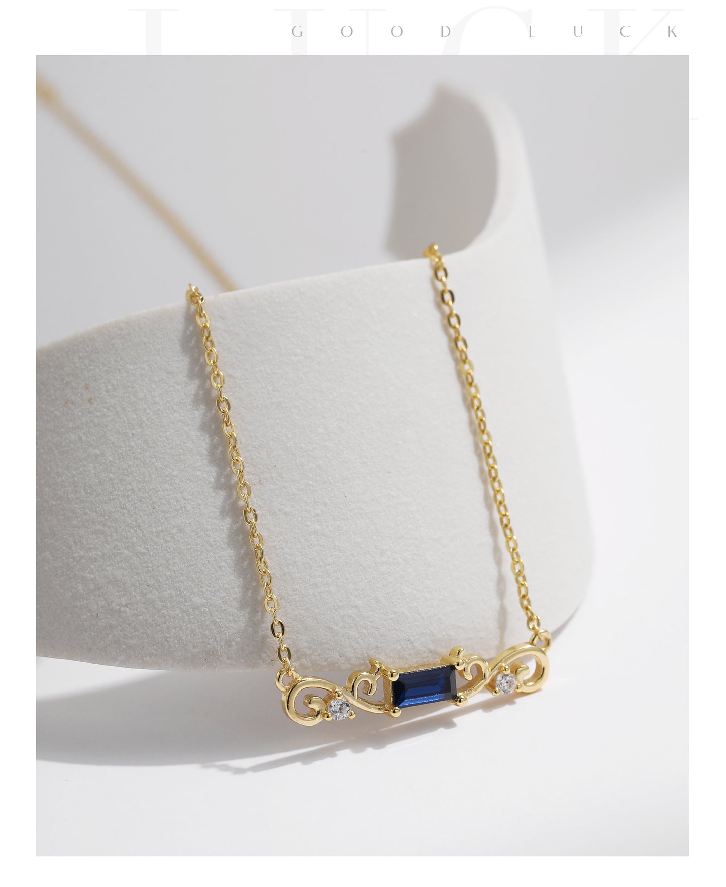 Planderful Everyday Genie Necklace – Elegant Light Luxury Zircon Retro Line Design