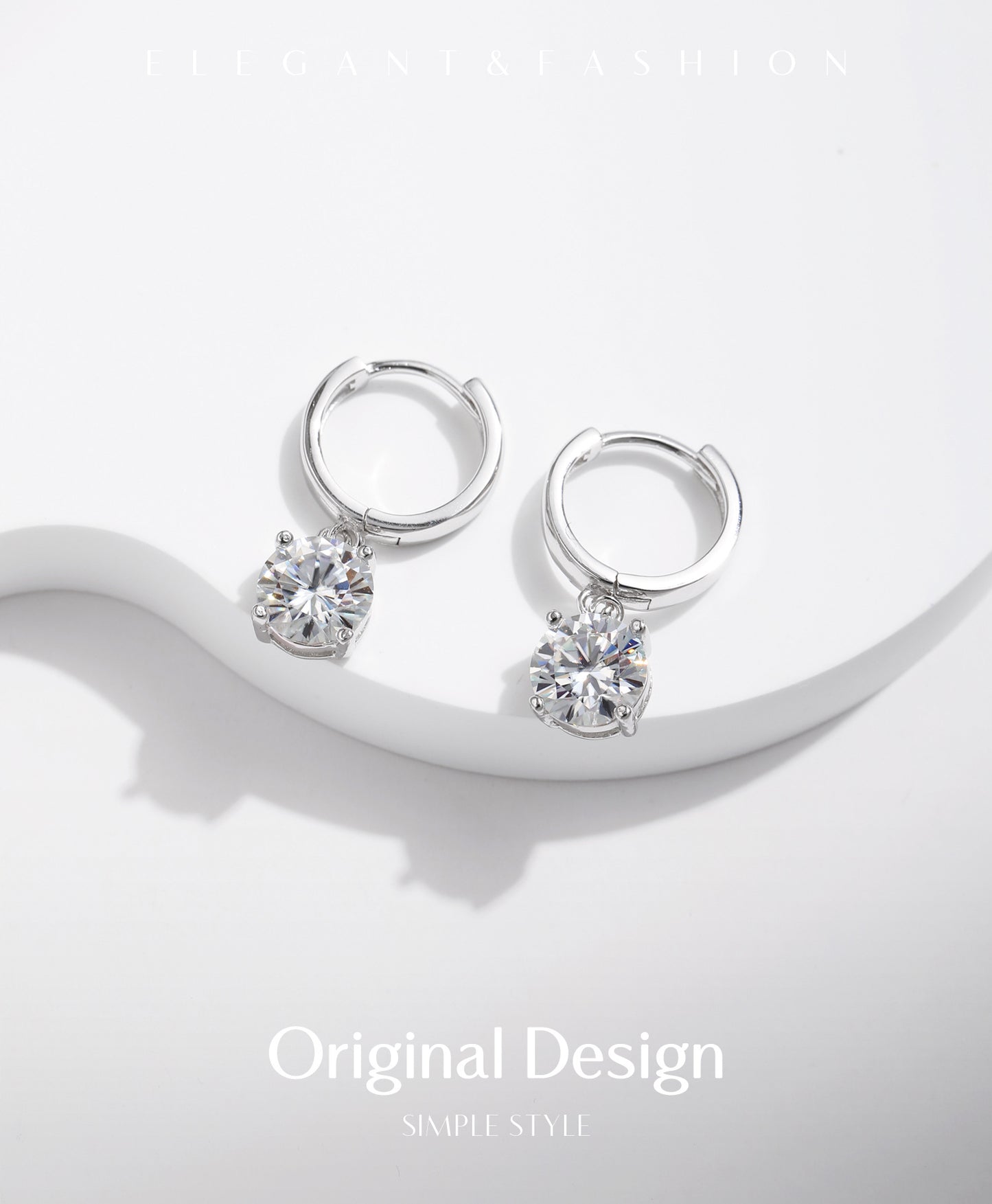 Planderful Moissanite Diamond 1.0 Carat Earrings – Super Flash Luxury Design