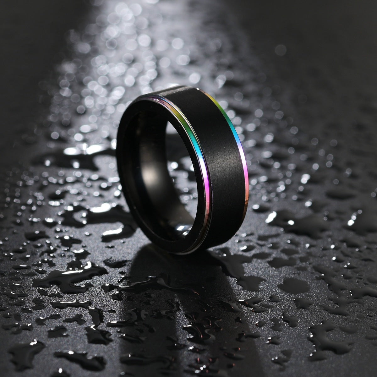 8MM Tungsten Gold Ring for Men - Wholesale European & American Style