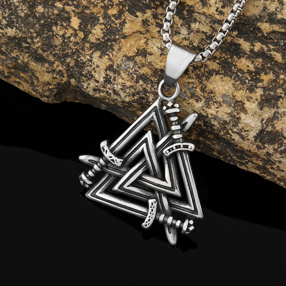 Foreign Trade New European Titanium Steel Pendant Necklace
